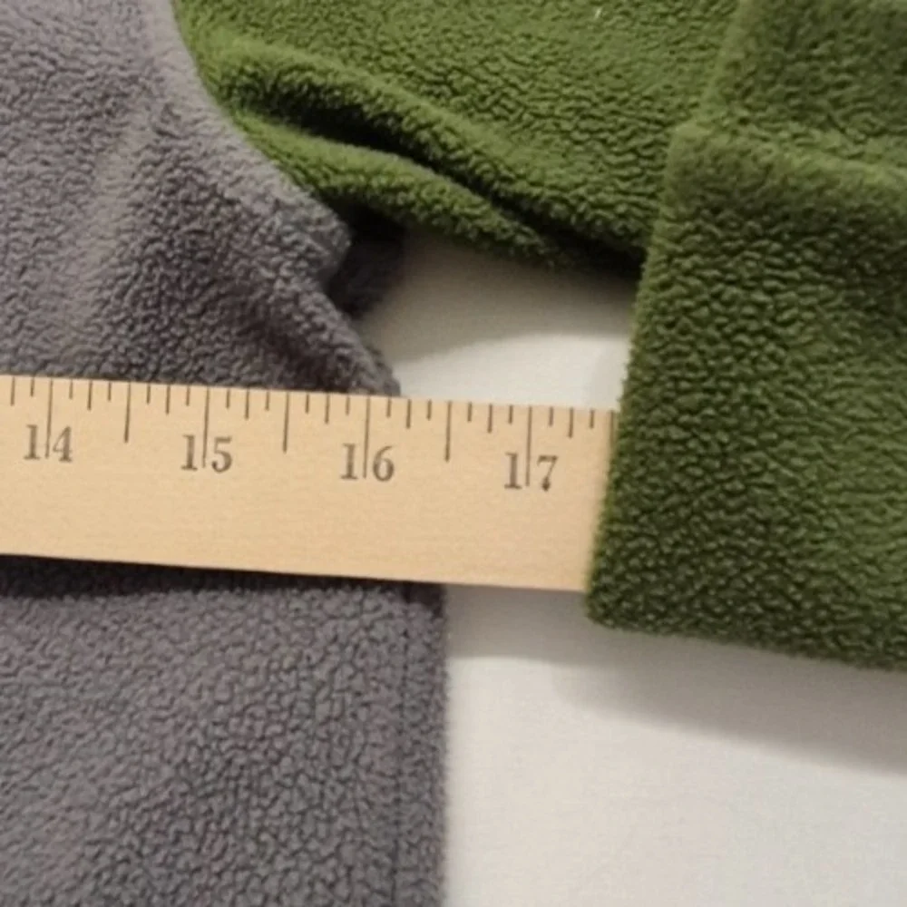 North Face Khumbu men's‎ green/gray fleece full zip jacket sz. SM